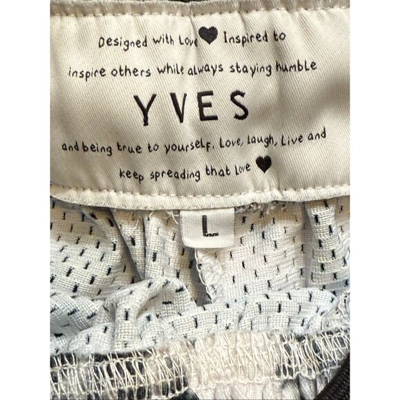 Yves Men's Tie Dye Athletic Basketball Shorts Black and White Large NWOT - Picture 2 of 8